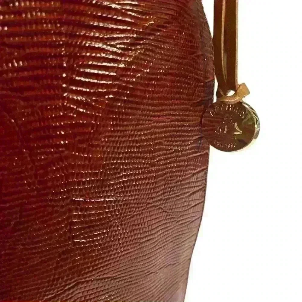 Brahmin “The Red Glissandro” Large Hobo.  Genuine stamped Leather.  Pre Owned.